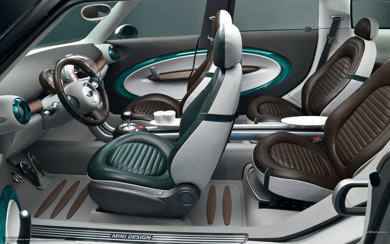 Interior of a Concept Car — White, Modern