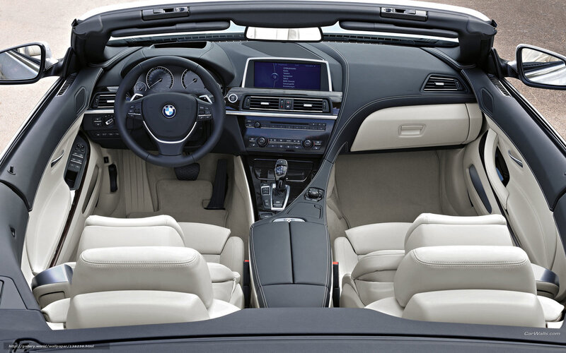 Interior of a Convertible Car — Black, Neutral