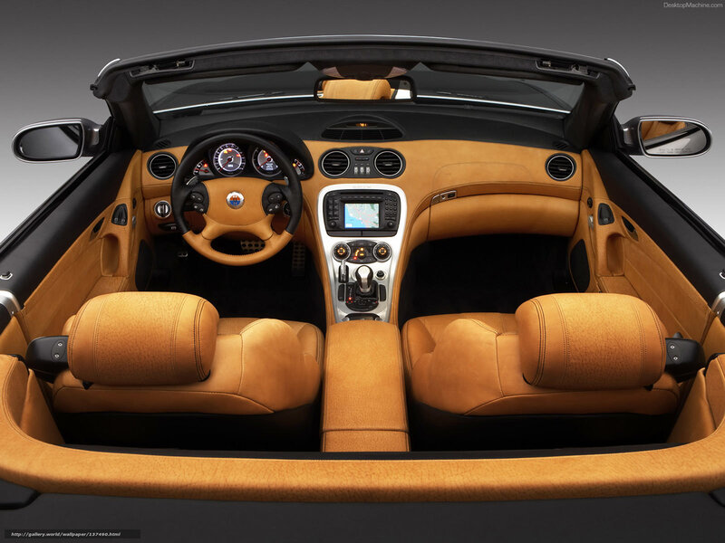 Interior of a Convertible Car — Tan, Luxurious