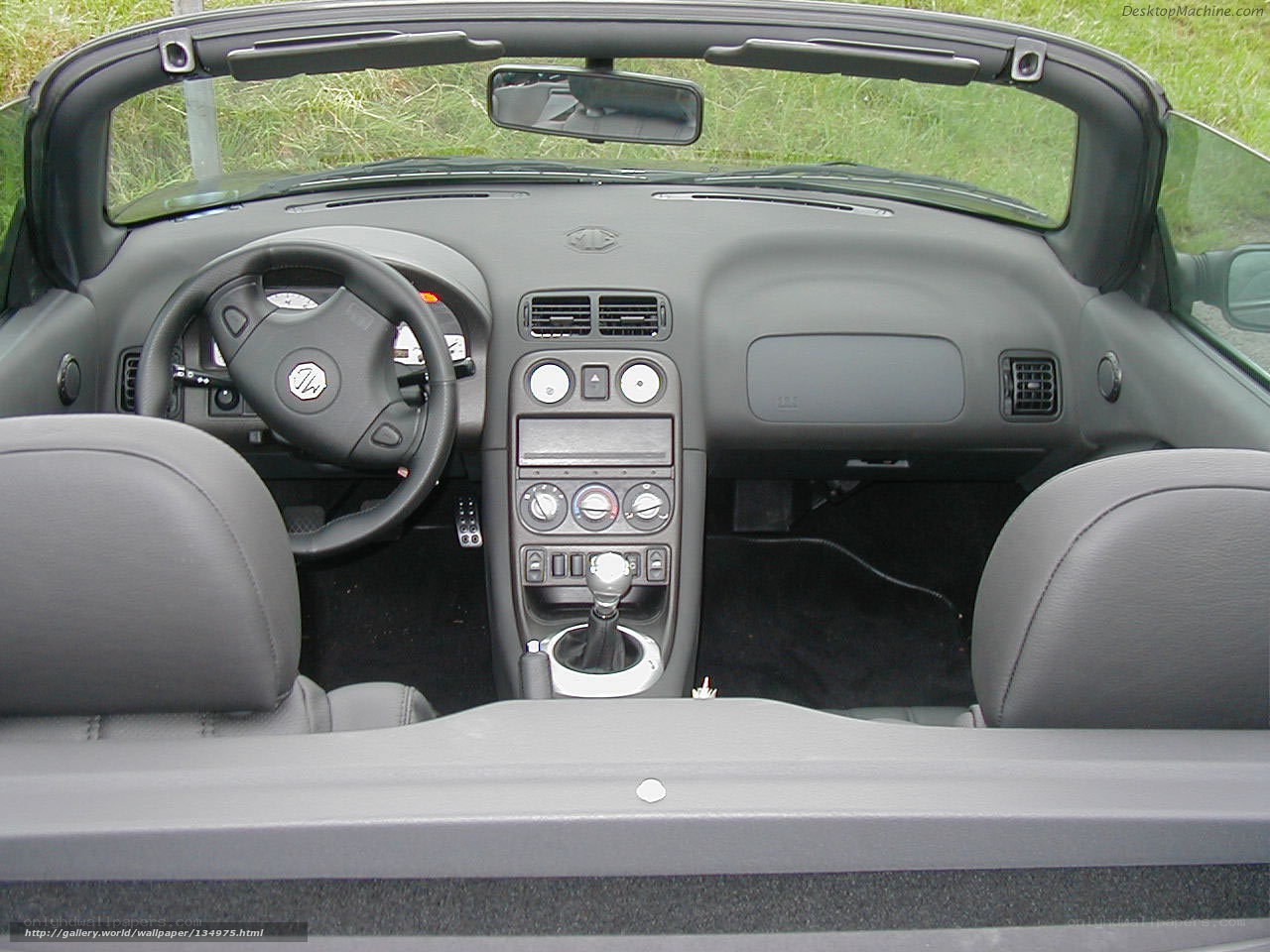 interior of a convertible car