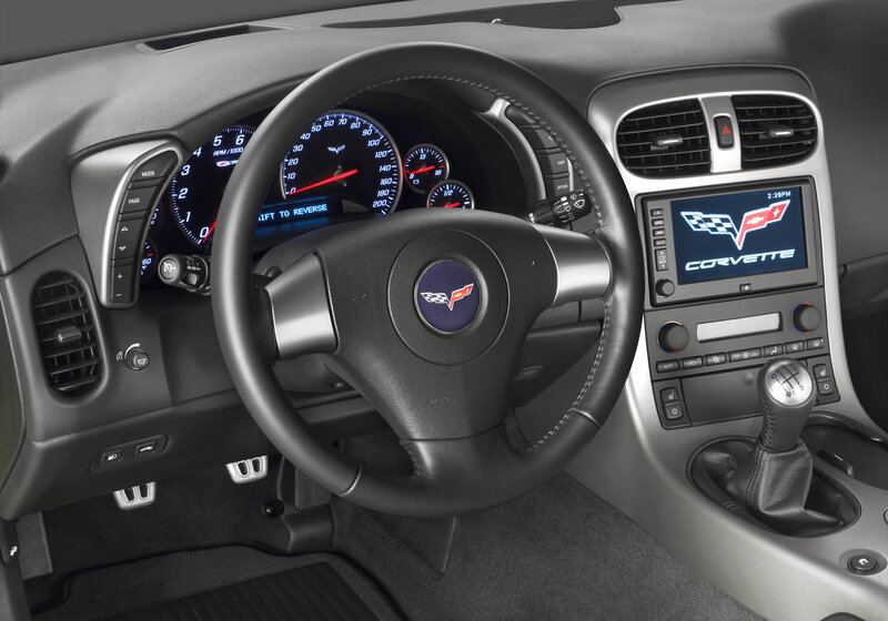 Interior of a Corvette — Black, Neutral, Photograph, Steering Wheel, Dashboard, Gear Shift