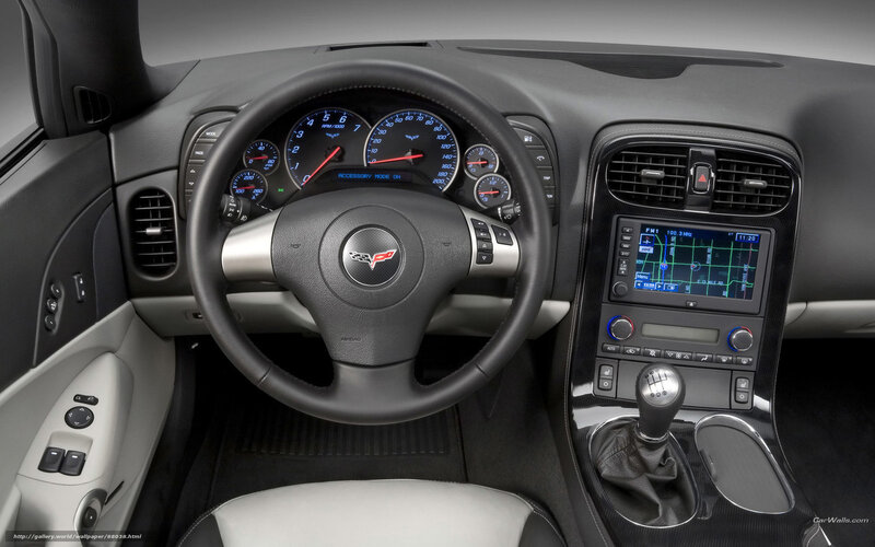 interior of a corvette car