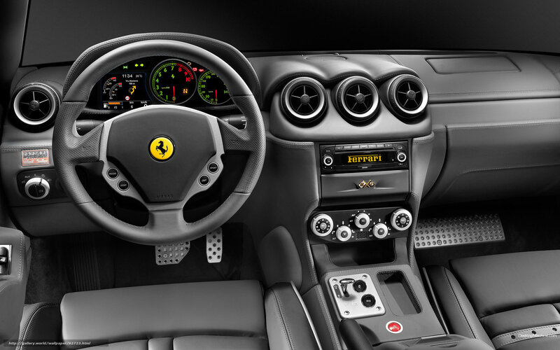 Interior of a Ferrari — Black