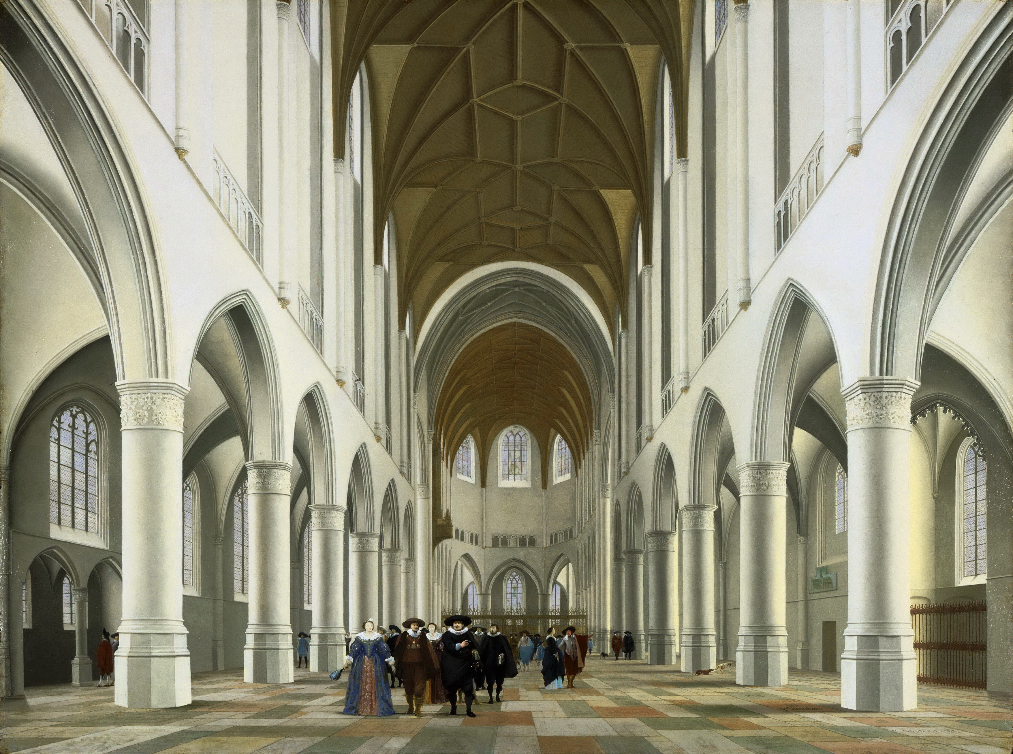 Interior of a Gothic cathedral