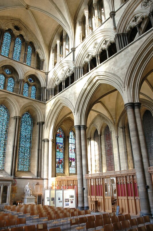 Interior of a Gothic cathedral