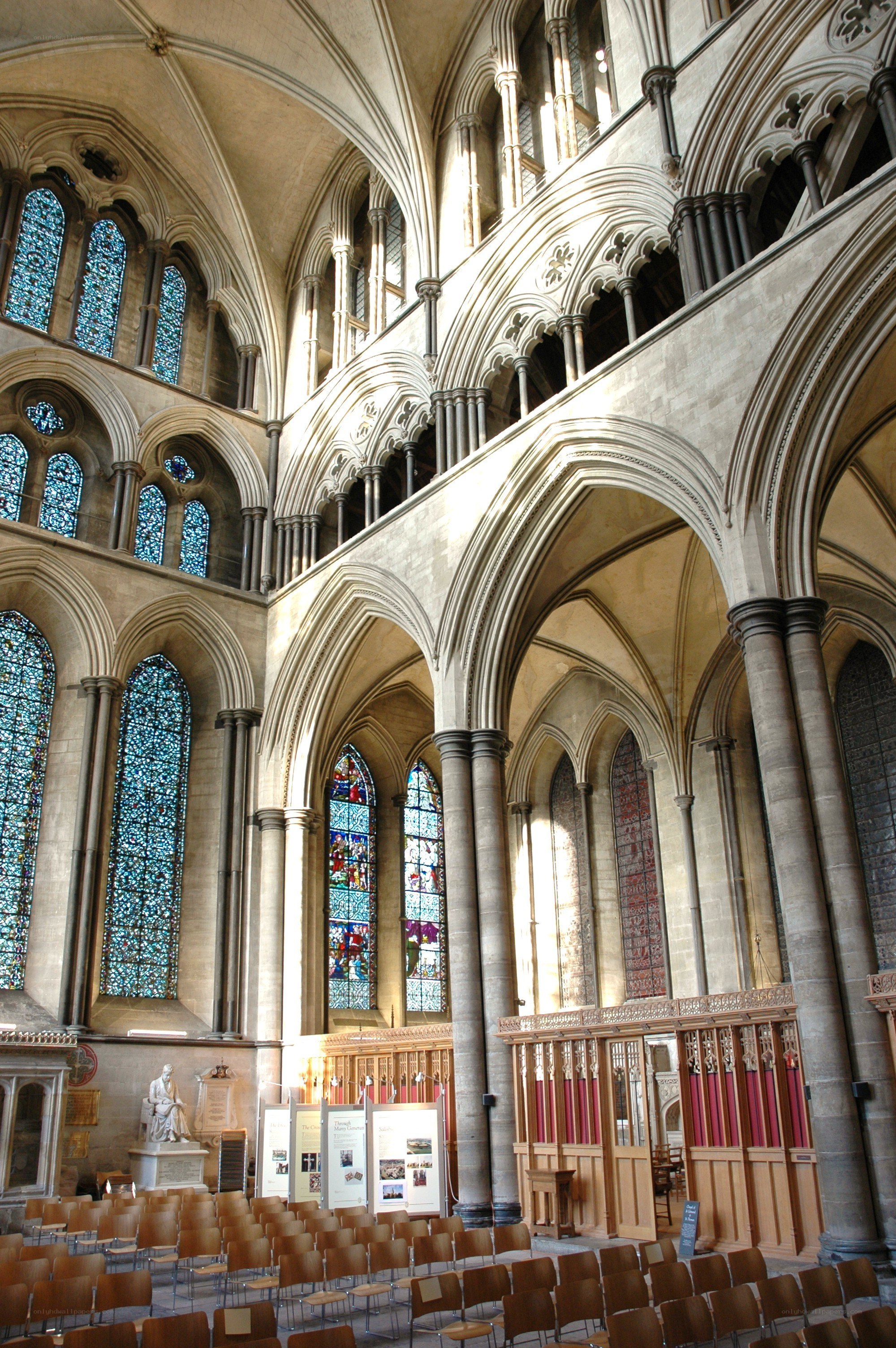 Interior of a Gothic cathedral