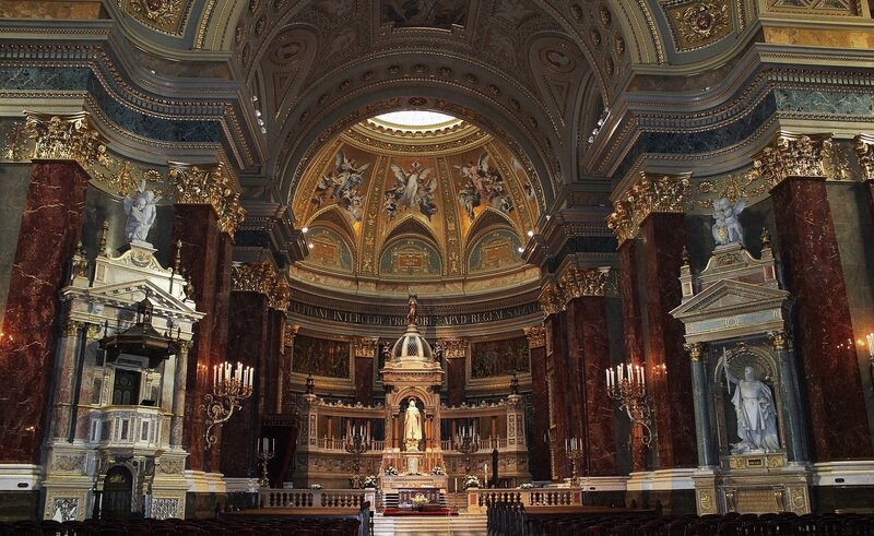 Interior of a grand cathedral