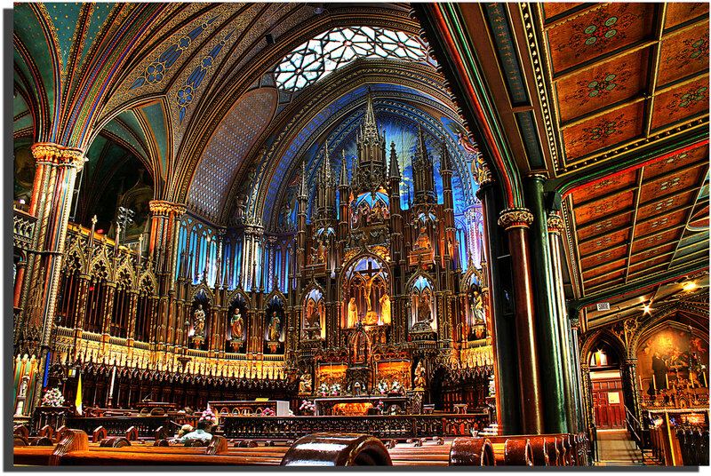Interior of a grand cathedral