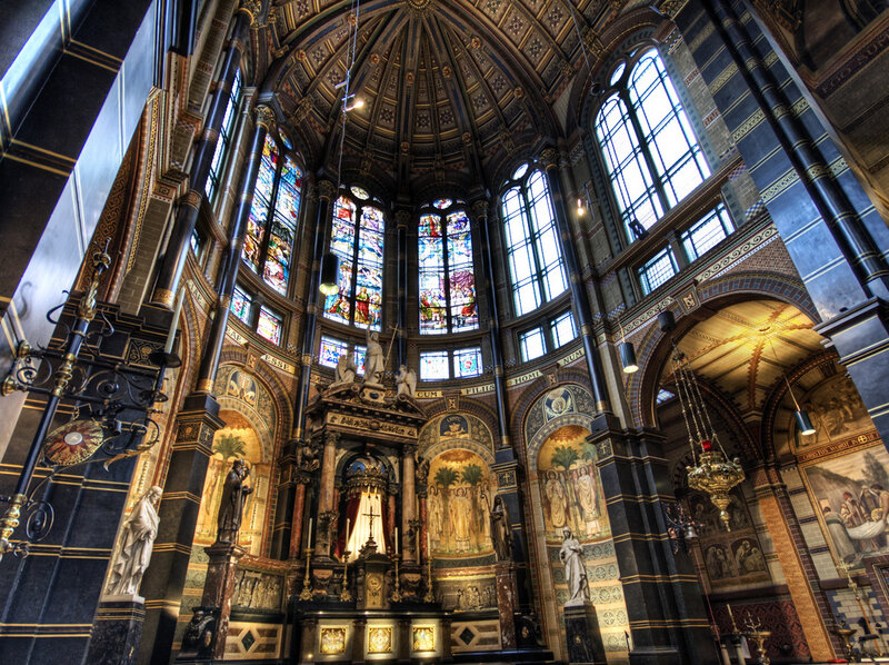 Interior of a grand cathedral