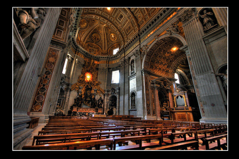 Interior of a grand cathedral