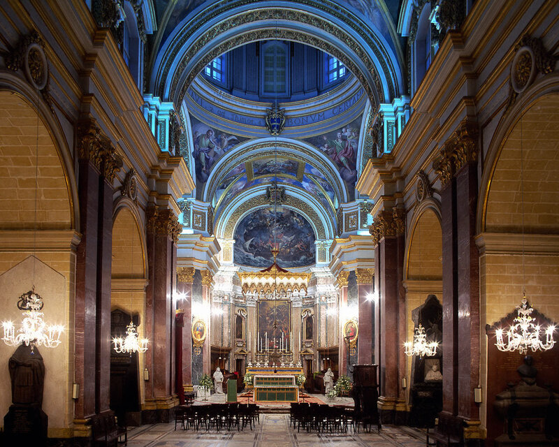 Interior of a grand cathedral