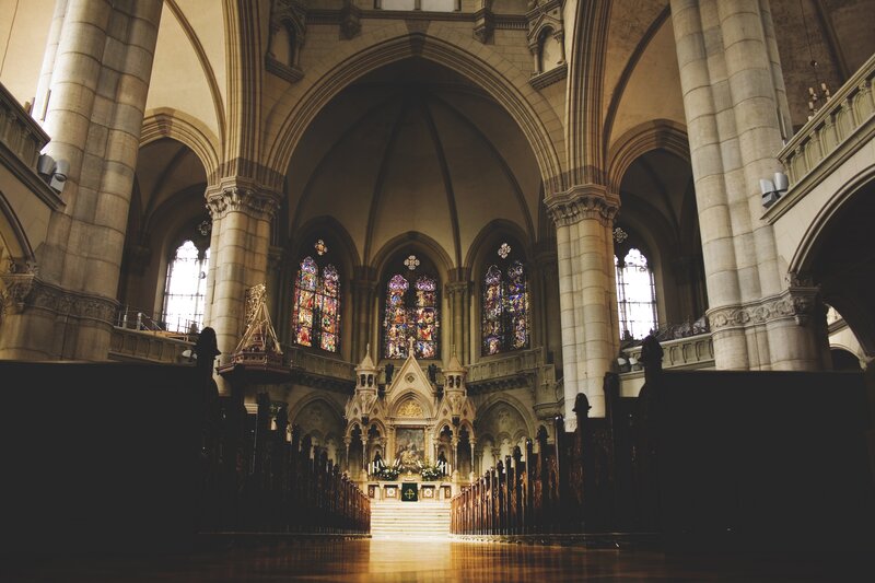 Interior of a grand cathedral