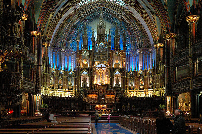 Interior of a grand cathedral