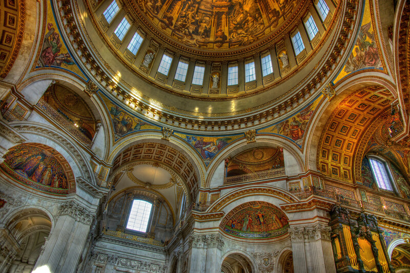 Interior of a grand cathedral