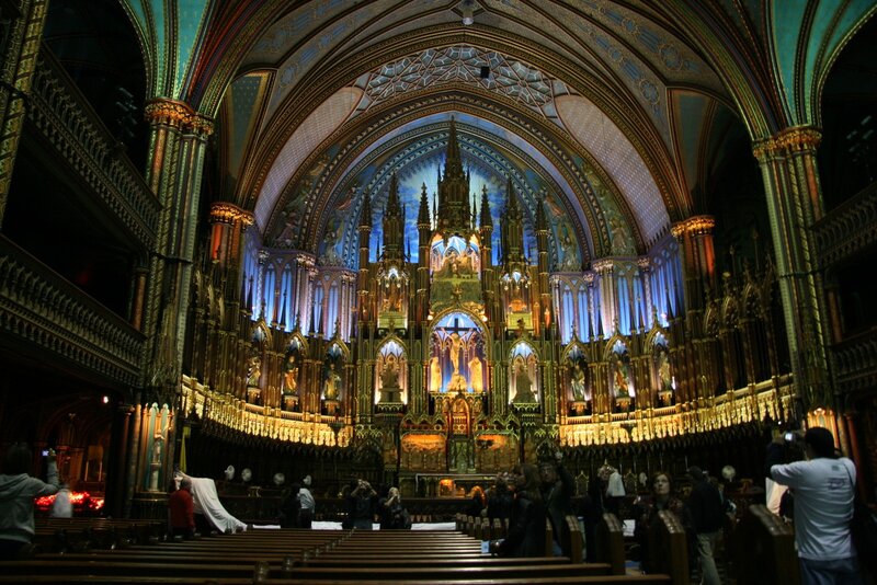 Interior of a grand cathedral