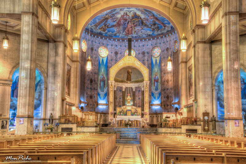 Interior of a grand church