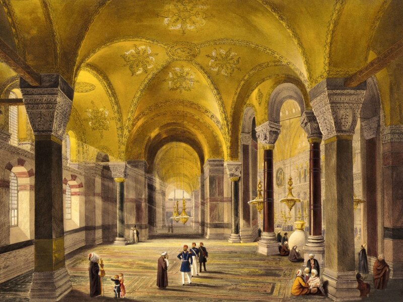 Interior of a Grand Hall — Gold