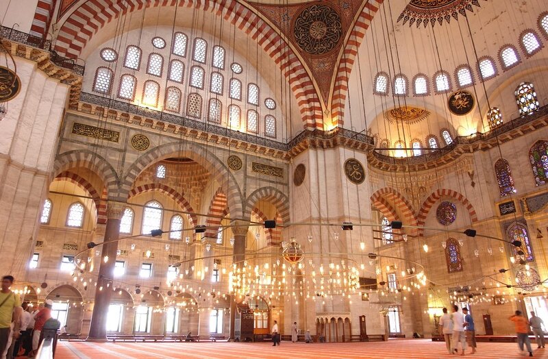 Interior of a grand mosque
