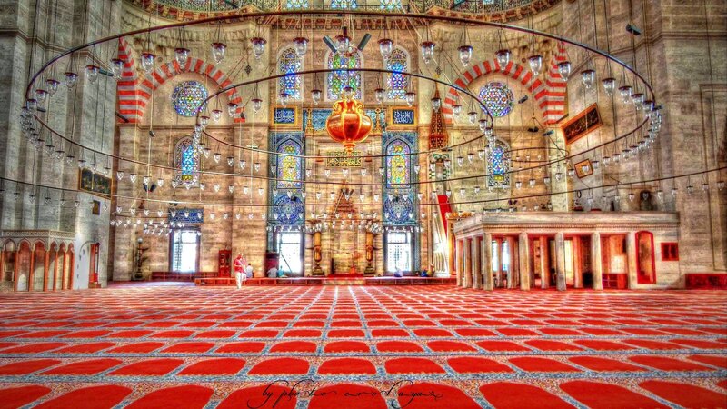 Interior of a grand mosque