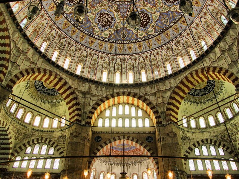 Interior of a grand mosque
