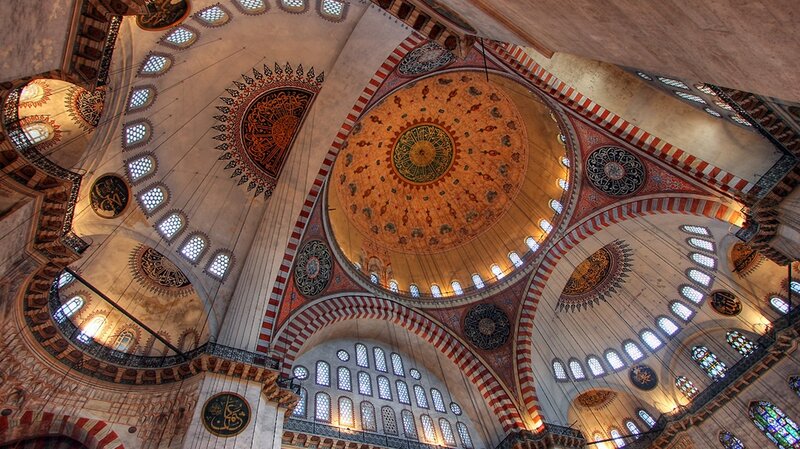 Interior of a grand mosque