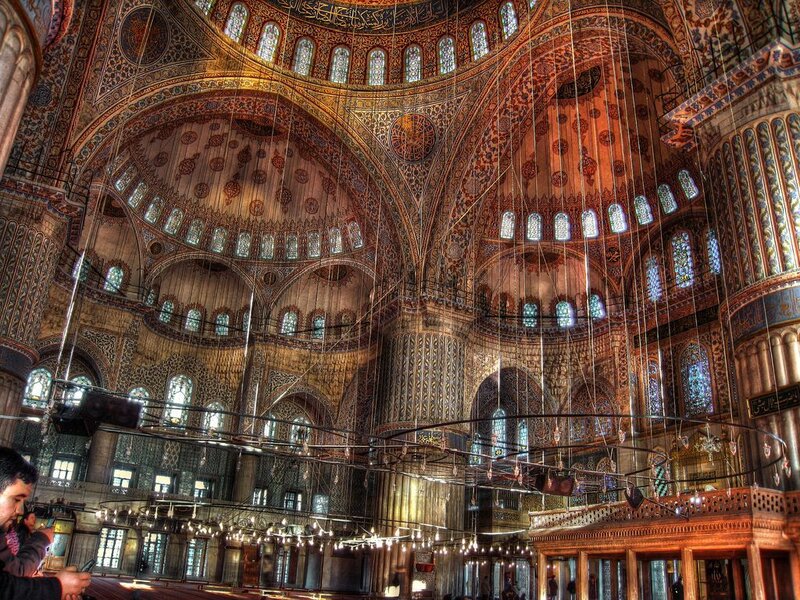 Interior of a grand mosque