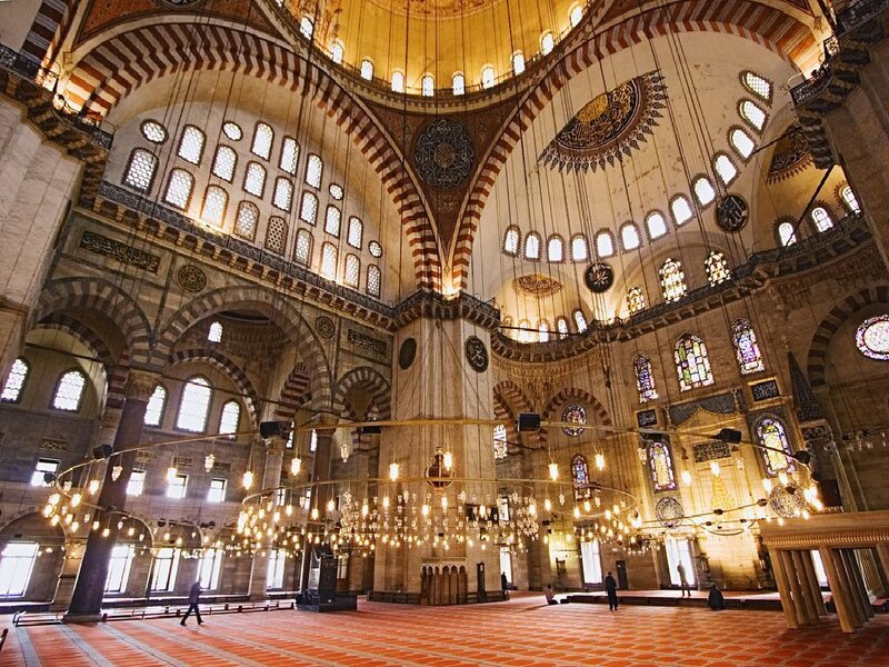 Interior of a grand mosque