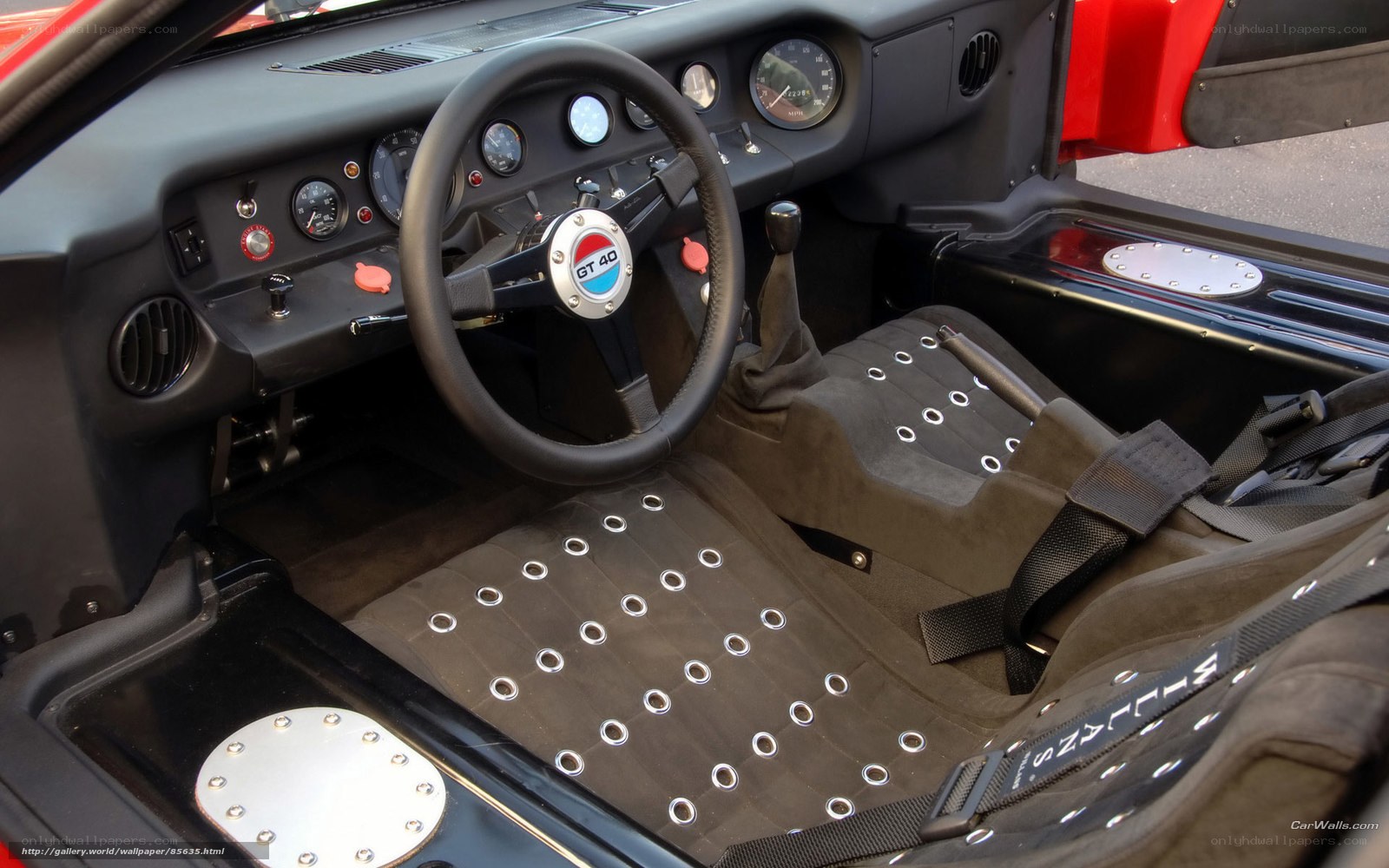Interior of a GT40 race car