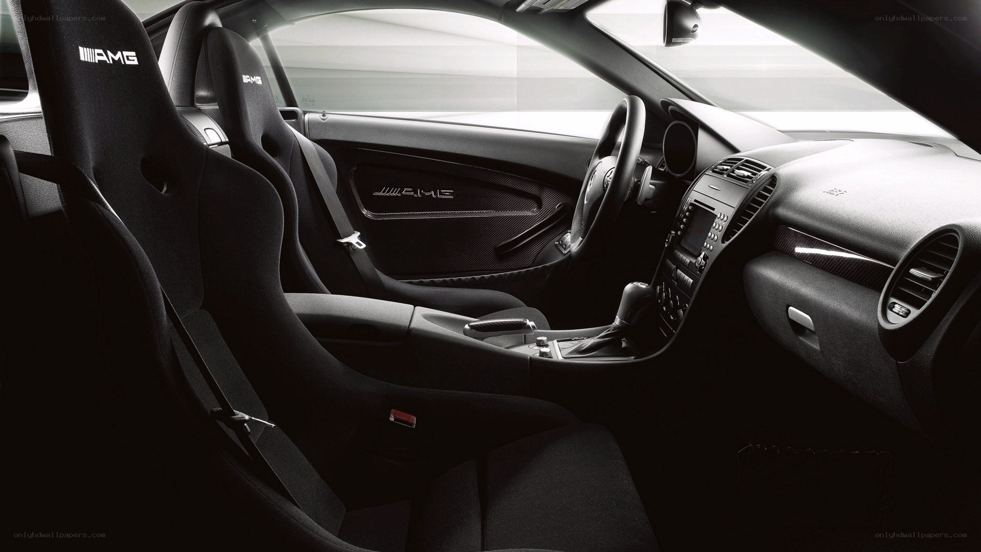 Interior of a high-performance car