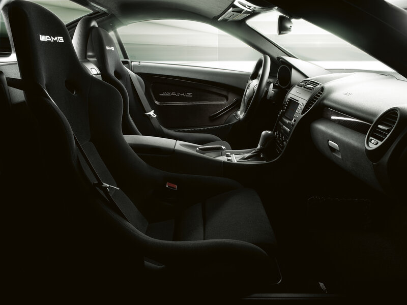 Interior of a high-performance car