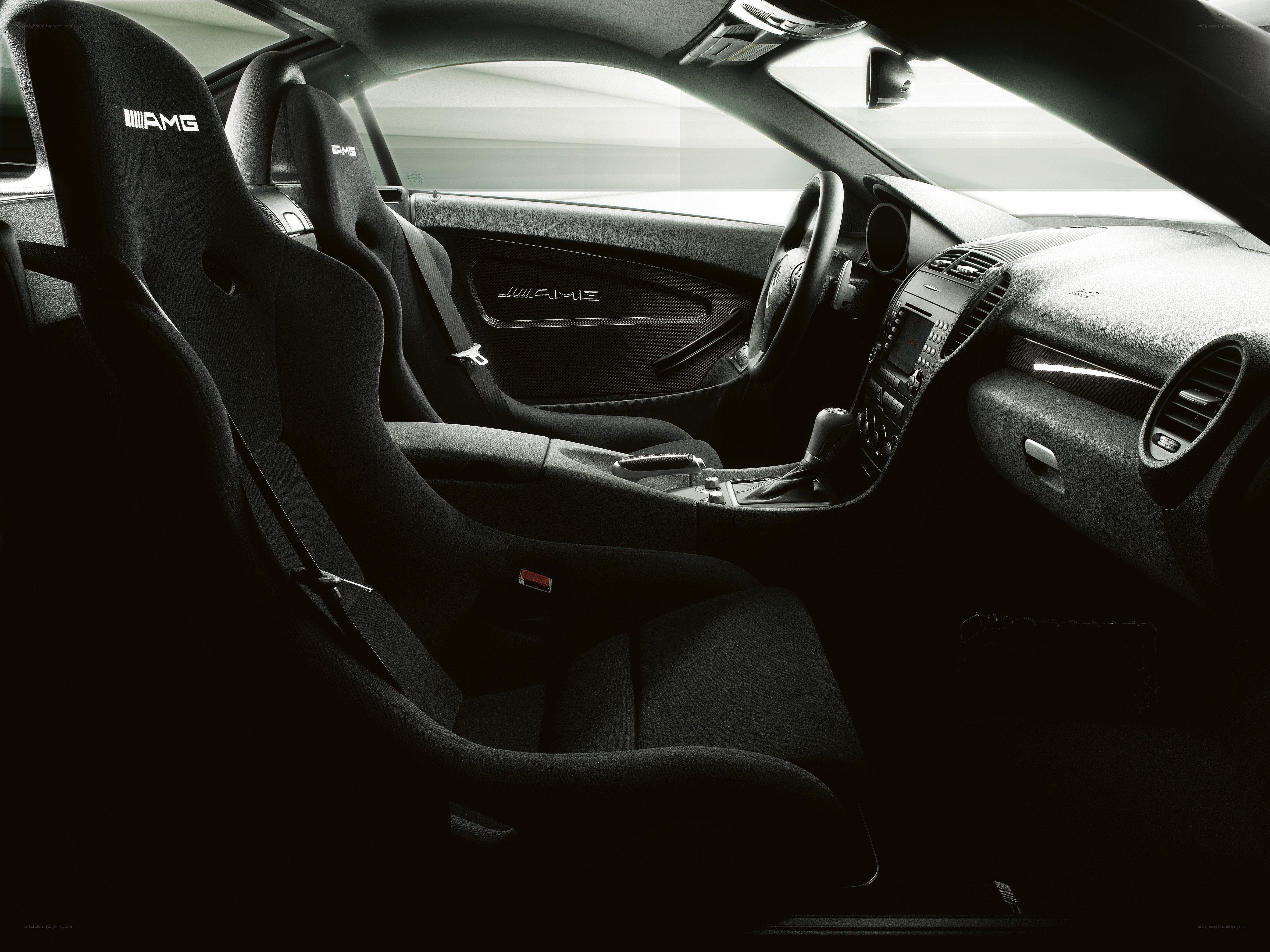 Interior of a high-performance car