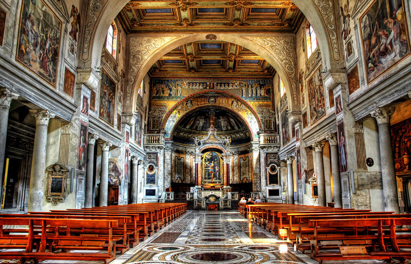 Interior of a historic church