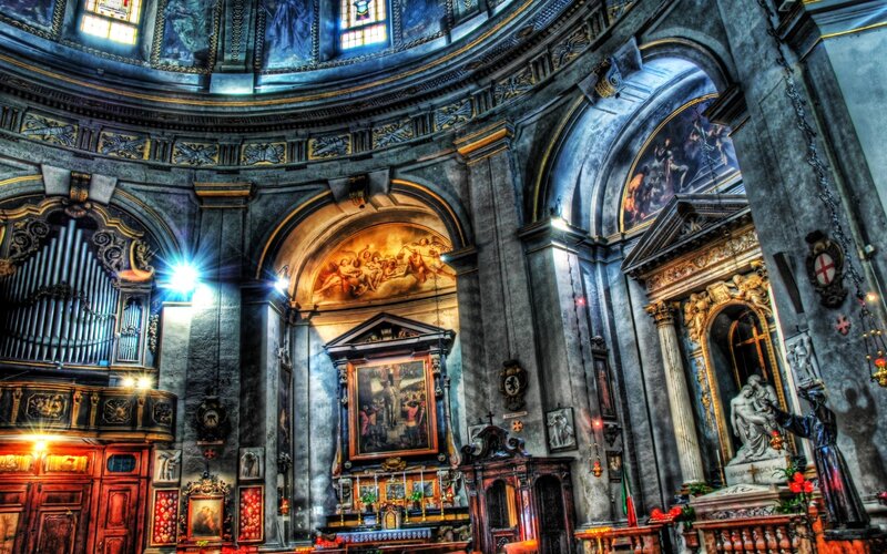 Interior of a historic church