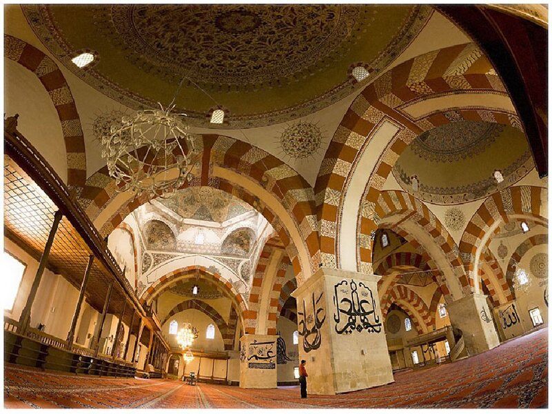 Interior of a historic mosque