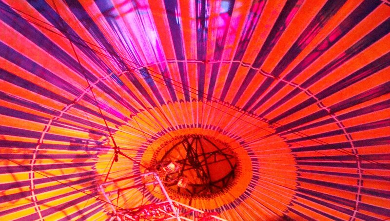 Interior of a hot air balloon