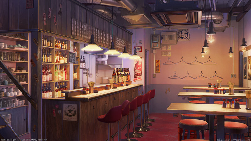 Interior of a Japanese Bar