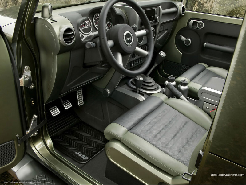 Interior of a Jeep — Green