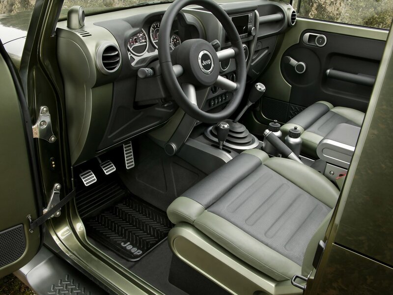 Interior of a Jeep
