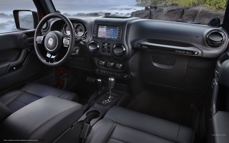 Interior of a Jeep Wrangler — Black, Calm