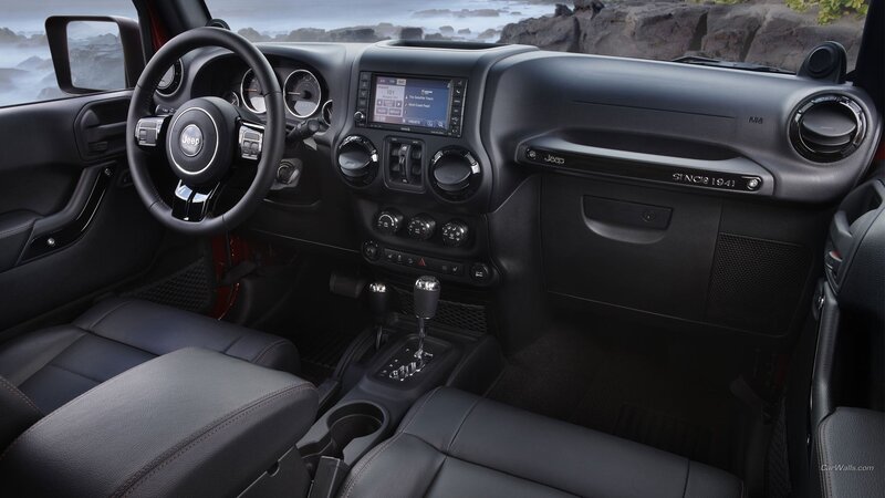 Interior of a Jeep Wrangler — Black