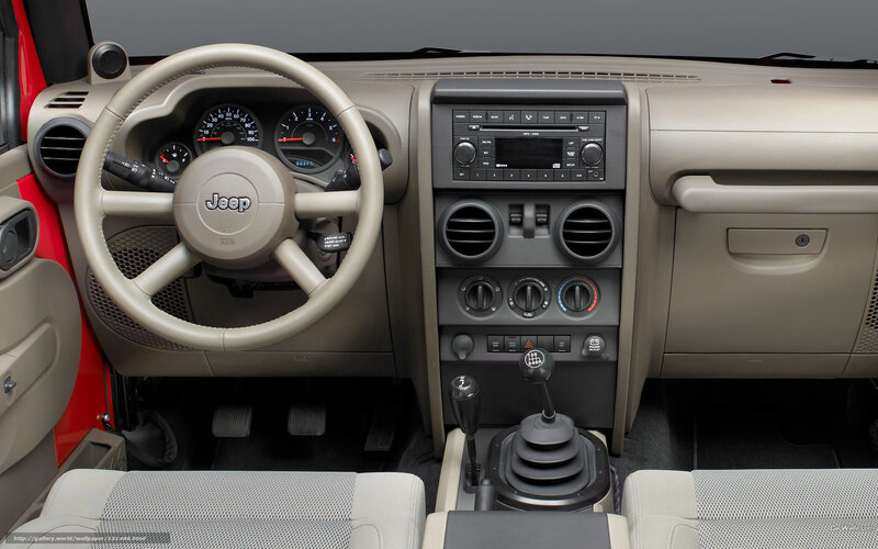 Interior of a Jeep Wrangler