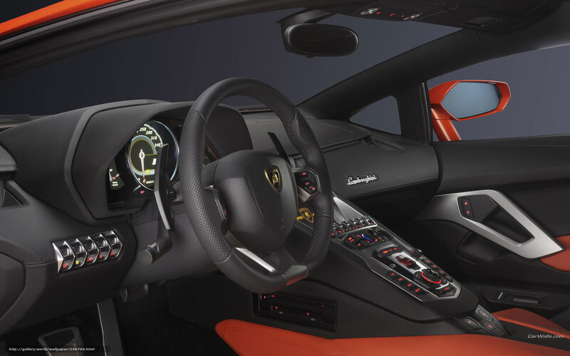 Interior of a Lamborghini — Black, Modern