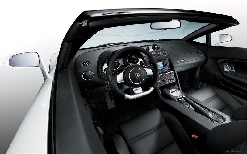 Interior of a Lamborghini — Black