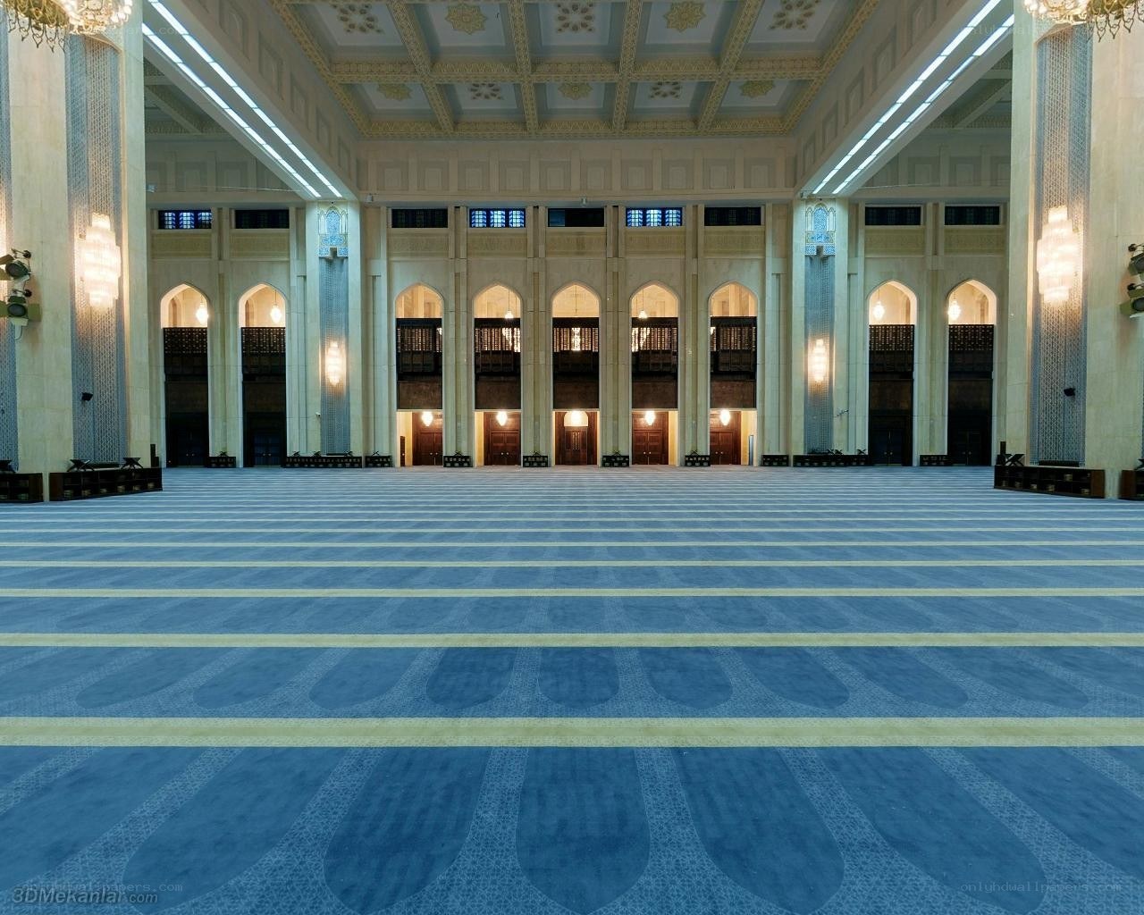 Interior of a large mosque