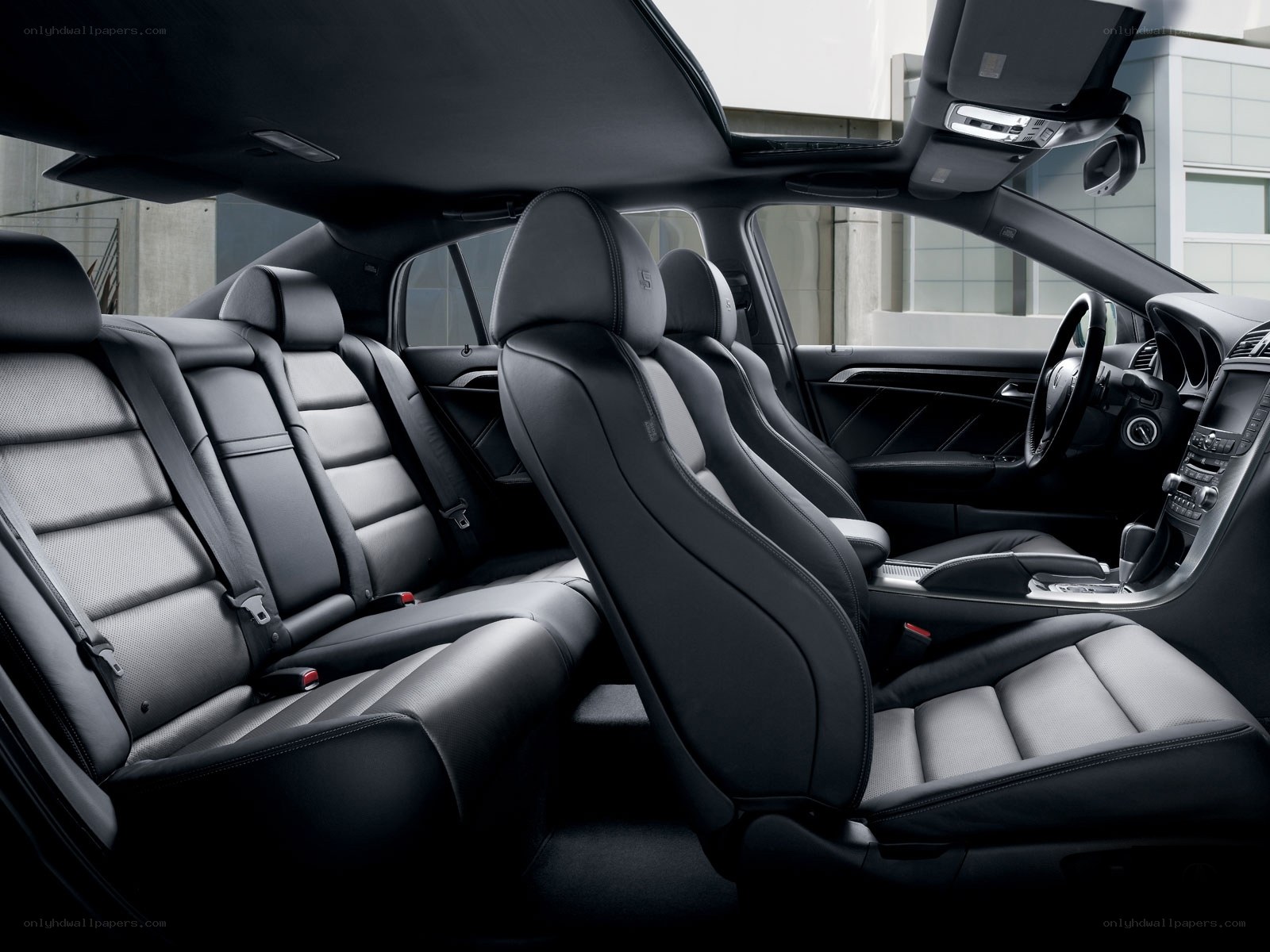 Interior of a luxury car