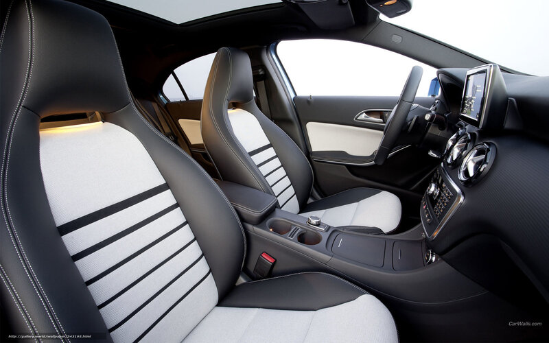 Interior of a luxury car