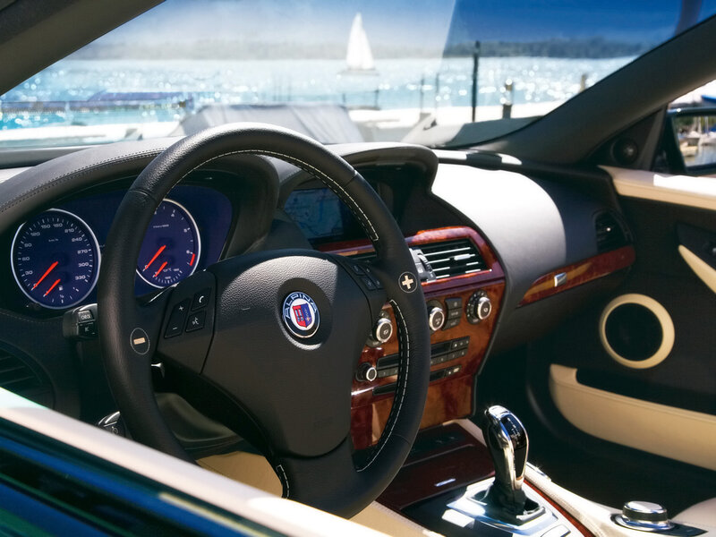 Interior of a luxury car