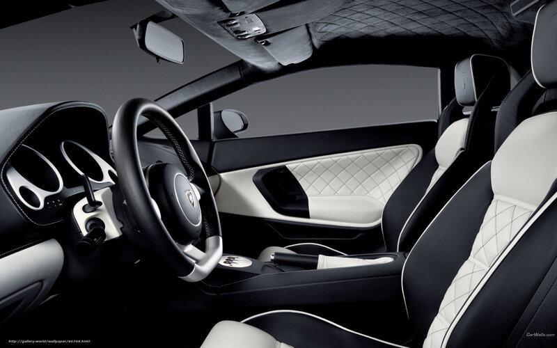 Interior of a Luxury Car — Black, Sleek, Modern, Photograph