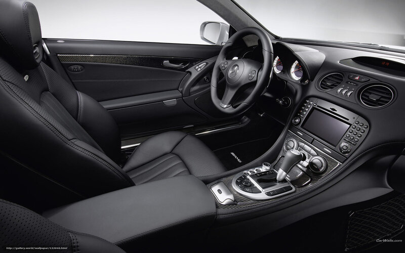 Interior of a Luxury Car — Black, Sleek