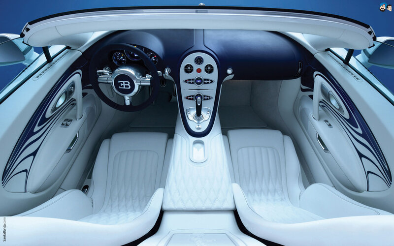 Interior of a Luxury Car — White, Sleek, Modern
